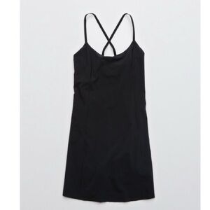 Aerie Black Strappy Athletic Dress
